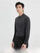 ビジネスカジュアル メンズ長袖シャツ【シンプルデザイン・春用・涼感】