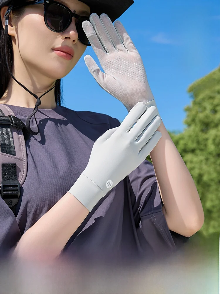 女性用サイクリング用UVカット手袋：タッチスクリーン対応で防滑・通気性を実現