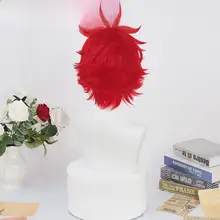 極上の柔らかさのコスプレウィッグ【反り上がりショートヘア・毛先がふわっとしたデザイン】（セットアップ対応）