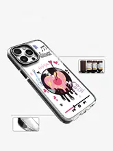 スマホケース iPhone対応 レコード盤 デザイン スタンド機能 MagSafe対応 クリア 耐衝撃 上品 おしゃれ 「FUNNYRICH」
