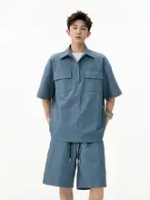 フィット半袖シャツ【メンズ・オープンカラー・速乾・夏用】（セットアップ対応）