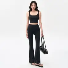 春夏用 ヨガパンツ【女性用・ランニング・フレアデザイン・ヒップアップ】