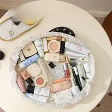 旅行に便利！使い捨て洗面用具セット【抽出ひも付き・化粧ポーチ】