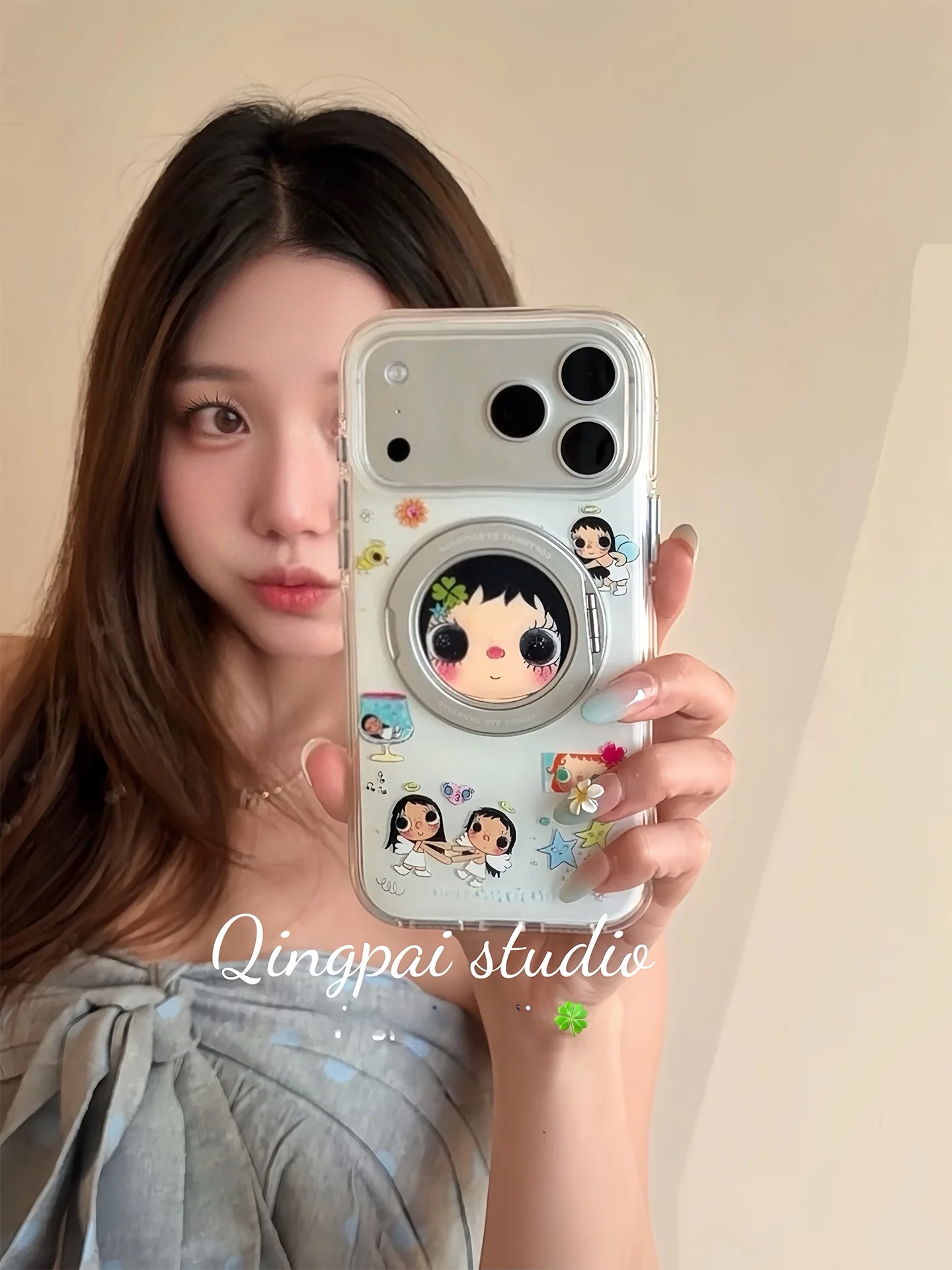 かわいい四葉のクローバーデザイン iPhoneケース：ポップイラストのインスタ風保護壳の実用性と使い方