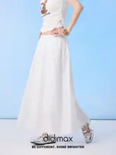 白いドット柄の甘美なフレアスカート【Aライン・ミドル丈・夏用】