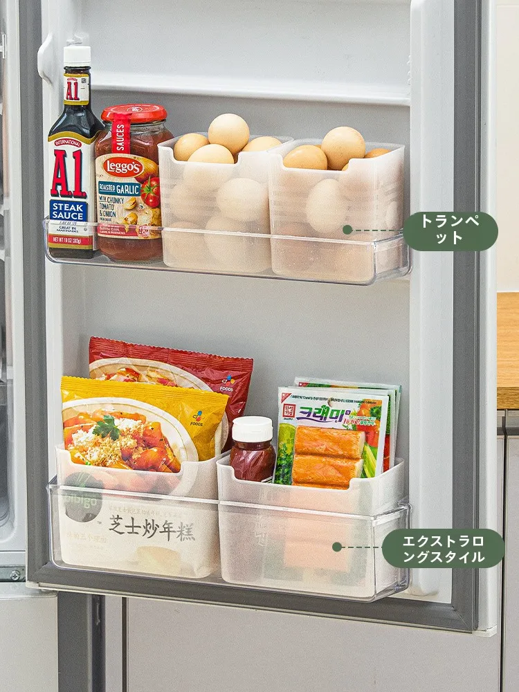 食品保存用冷蔵庫サイドドア収納ボックスNC520：小サイズと特大サイズの収納効率を実証