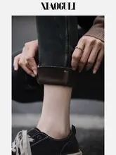 深い青色のテーパードデニムパンツ【レトロデザイン・レディース・九分丈】（セットアップ対応）