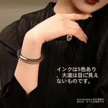 天然氷種の黒曜石ブレスレット【高透明感・香槟グレー水晶・男女兼用】