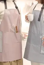 防水・防油のシンプルエプロン【男女兼用・家用・夏用・擦れに強い】