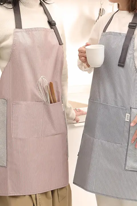 防水・防油のシンプルエプロン【男女兼用・家用・夏用・擦れに強い】