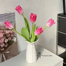 高級感のあるリアルなチューリップの造花ブーケ【インテリア装飾用】