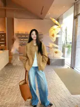 高級感あるレトロデザインのジャケット【ルーズフィット・春用・レディース】