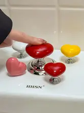 陶器製ハートデザイントイレボタンカバー【汎用・トイレ水タンク用】