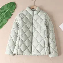 軽量デザインのダイヤモンドキルティングコート【保温・立襟・女性用】