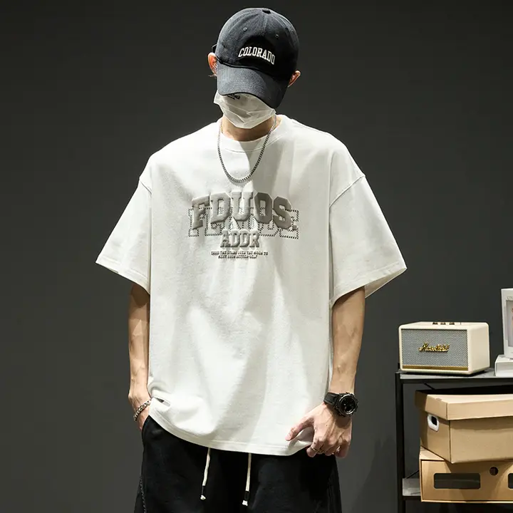 メンズ 夏用コットン Tシャツ【丸首・短袖・カジュアル・作業パンツ】（セットアップ対応）