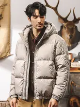 90%ダックダウンフード付き ダウンコート冬潮ブランド