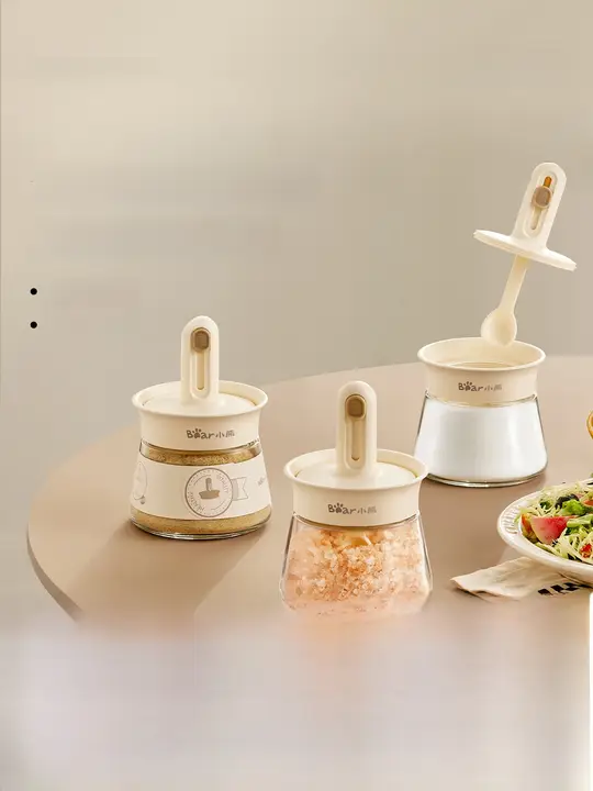 Bear 小熊のガラス調味料入れ【キッチン用・オイルポット・塩入れ・調味料ボトル・極上の柔らかさ】（セットアップ対応）