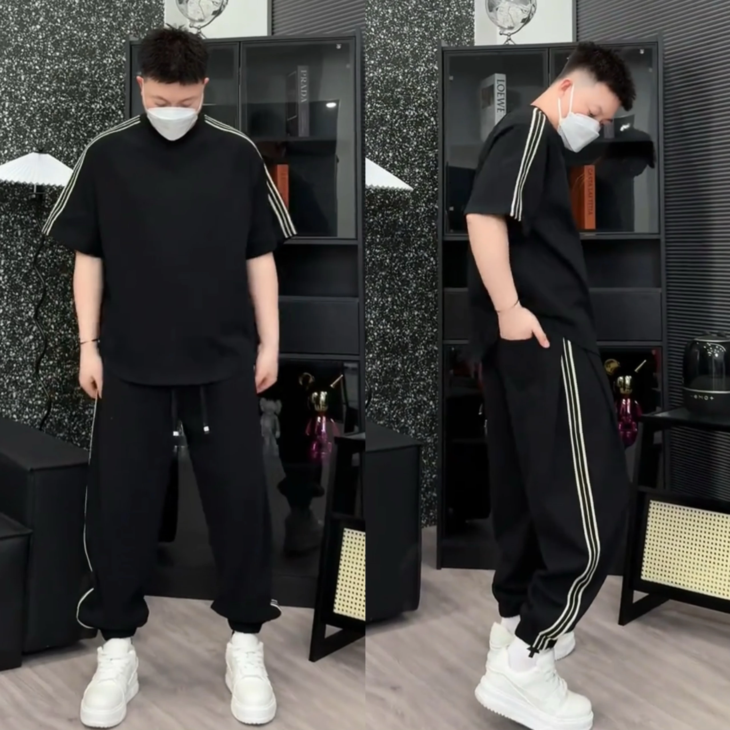 2026夏 メンズ ファッション どう選ぶ？ストライプのハーレンスタイルパンツ＆Tシャツが解決する夏のコーデ悩み