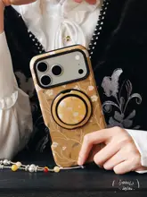 マグネット式スマホスタンド【フラワーデザイン・マグセーフ対応・360度回転】
