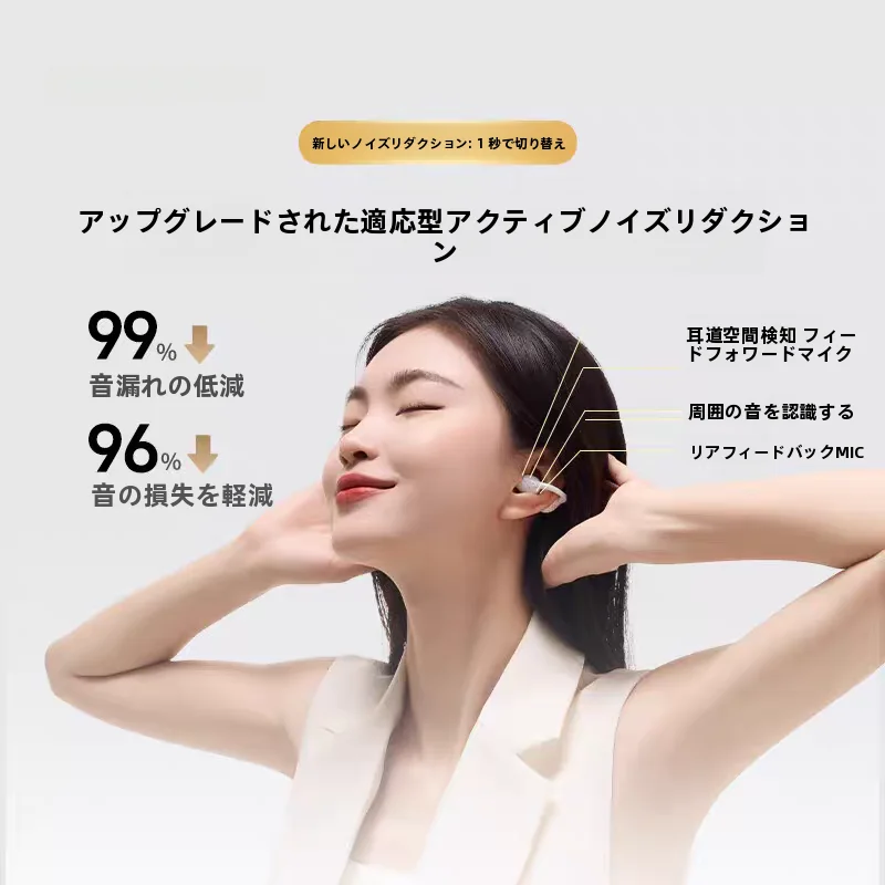 ワイヤレス耳掛けBluetoothイヤフォン【アクティブノイズキャンセリング・AI翻訳機能】
