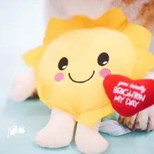 超かわいいペット用ぬいぐるみおもちゃ【音声機能付き・星と太陽デザイン】