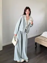 洗練されたデザイン！レーストリムのジャケットとパンツ【春秋用・大人のスタイル・おしゃれ】（セットアップ対応）