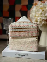 ピンクのティッシュボックス【リビング用・デスクトップディスプレイ・収納可能】