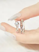 純銀製カップルリング【ユニークデザイン・オープン刻印・プロポーズ用・誕生日ギフト】（セットアップ対応）