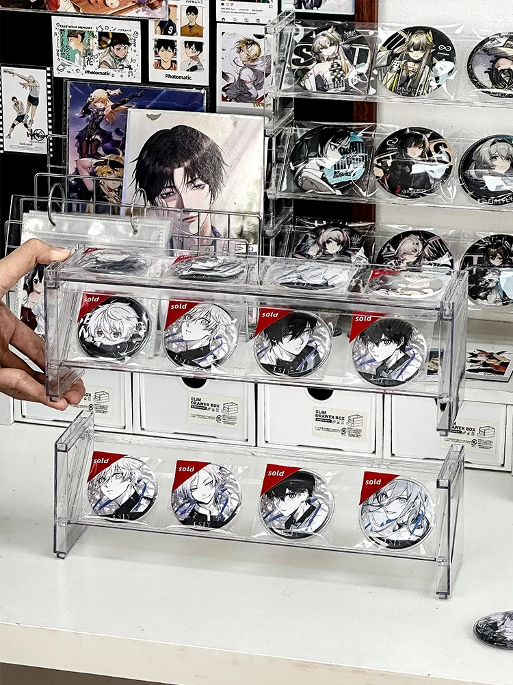 透明アクリル製小型階段ディスプレイラック：A型看板 ホームセンター おすすめのミニサイズ収納解決策