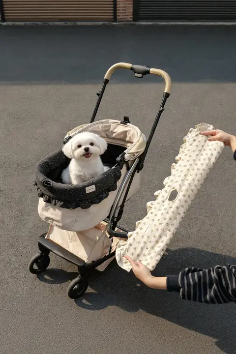 ペットカート用の縁取りパッド【猫用・犬用・防汚・両面デザイン】（セットアップ対応）