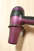 ステンレス製 ヘアドライヤー用壁掛けスタンド【理美容室用・穴あけ不要】