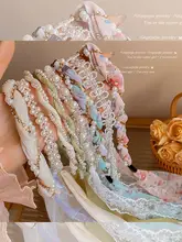 パールリボン付きヘアバンド【編み込みスタイル・女性用・圧迫感なし】