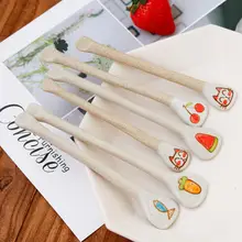 コーヒースティック 和風 手作り 陶器 粗陶 手描き ロングハンドル