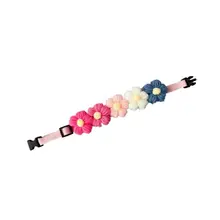 手作りフラワーデザインペットカラー【調整可能・犬猫用・カラフルスカーフ付き】