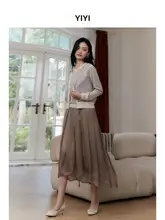 高腰のフレアスカート【極上の柔らかさ・ドレープ感・春秋用】