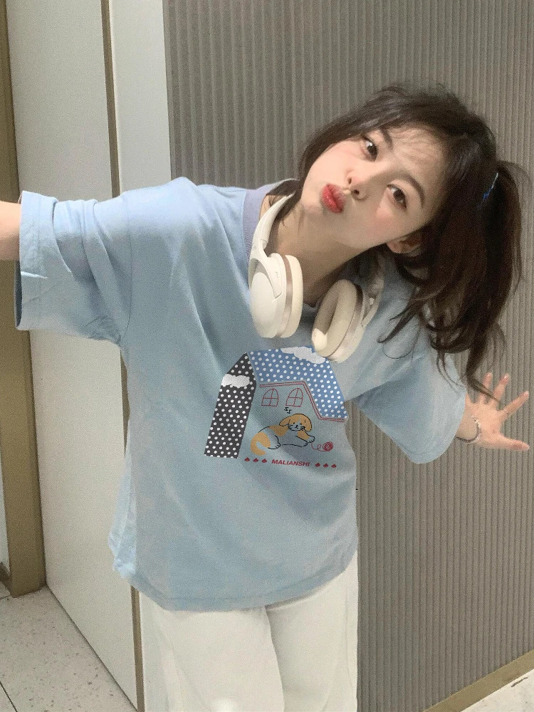 ベビーブルーのTシャツ：アメリカンヴィンテージスタイルで夏を爽やかに