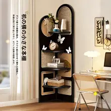 ヴィンテージ風リビング用コーナーキャビネット【三角形収納・フロアタイプ・インテリア装飾用】