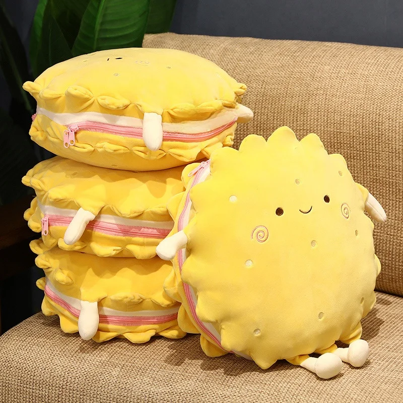カ cartoon クッキー ブランケット クッション：冬用厚手タイプのオフィスリラックスソリューション