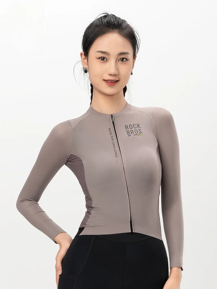 女性用長袖サイクリングウェア ROCKBROS 15110012：春夏通勤・マウンテンバイク対応の快適フィット感