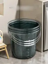 家庭用プラスチック製洗面器と水切り袋【持ち運び便利・厚手・宿舎用】（セットアップ対応）