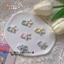 ペット用 手作りミニヘアクリップ【猫と犬用・桜デザイン・柔らかい素材】