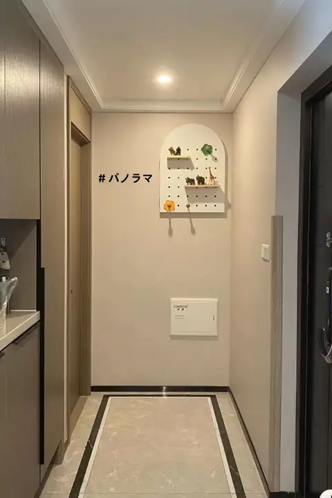 胡桃色の電気メーター装飾パネル【電気ボックスカバー・創造的な収納ラック】