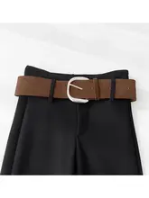 黒のフレアスーツパンツ【レディース・ハイウエスト・カジュアル・シンプルデザイン】