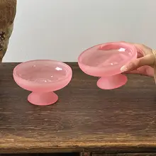 おしゃれなフルーツデザートボウル【マット仕上げ・ガラス製・低脚デザイン】