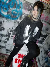 アーバンスタイル長袖Tシャツ【ダークストライプ・アンダーグラウンドデザイン】（セットアップ対応）