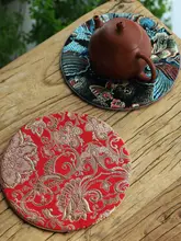円形茶器用マット【防熱・茶道用・布製】