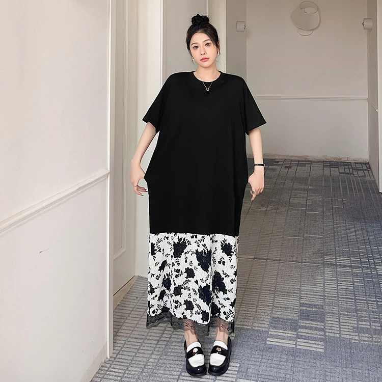 リメイクTシャツをワンピースに変えるなら、このカジュアルH型ロングドレスがおすすめ