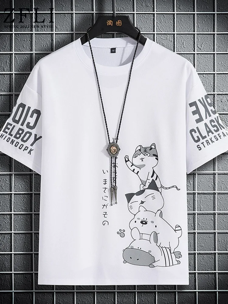 カジュアルなアニメプリントTシャツ：かっこいいアニメキャラをリアルに楽しめるメンズ夏用アイテム