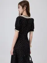 フレンチヘップバーン風花柄 女性用ドレス