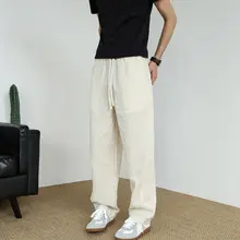 夏用 麻素材 メンズパンツ【高密度・ストレートフィット】（セットアップ対応）